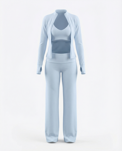 High Waisted Activewear Set | 3-Piece Women's Outfit