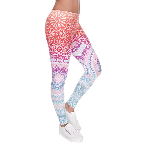 Aztec Round Ombre High Waist Leggings