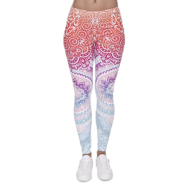 Aztec Round Ombre High Waist Leggings