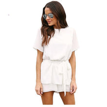 Load image into Gallery viewer, Half Sleeves Waist Romper